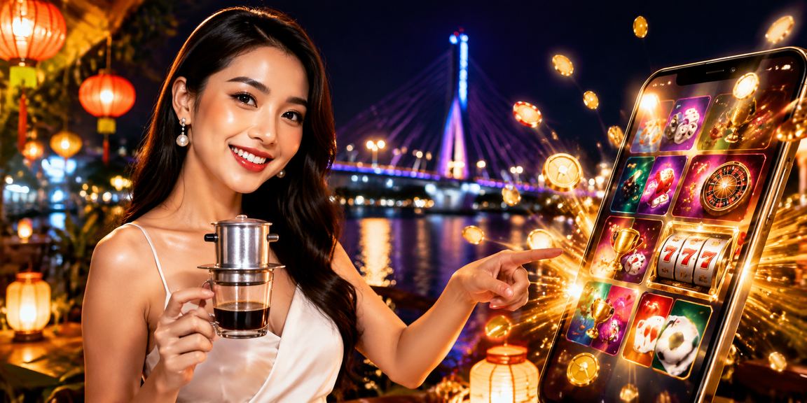 Khách du lịch và người dân tại Hội An chơi cược casino trực tuyến trên thiết bị di động